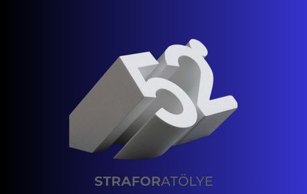 Strafor CNC kesim fuar standı logosu